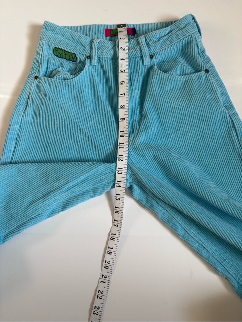 Empyre Tori Blue Corduroy women’s skateboard jeans, Sz 2, fit bigger. - Picture 9 of 12